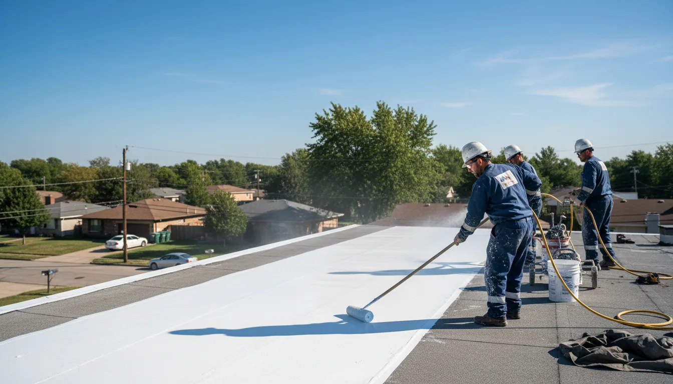 Commercial roof coating in Delevan, NY near me